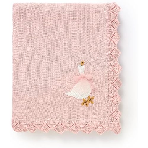 mimixiong Cotton Cute Baby Blanket Heritage Unisex Receiving Cuddle Stroller Crib Blanket Lovely Goose for Boys and Girls 30x40 Inch