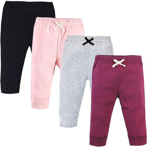 Touched by Nature Baby Girls' Organic Cotton Pants - Pink Burgundy