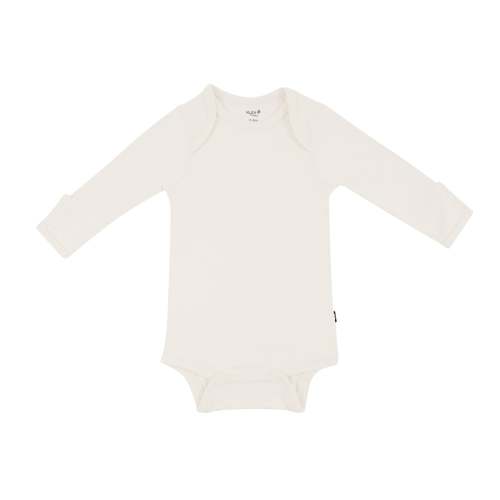 Long Sleeve Bodysuit in Oat | 6-12 mo