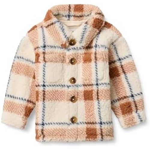 Amazon Essentials x Sofia Grainge Unisex-Baby Sherpa Overshirt Jacket (6-9 mo)