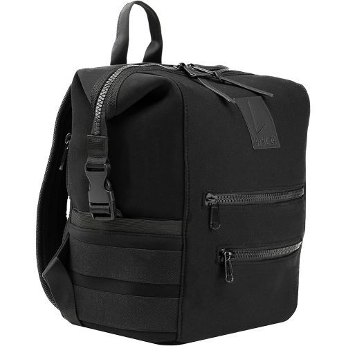 Layke Co. Gender Neutral Neoprene Diaper Bag Backpack and Convertable Shoulder Tote with Changing Mat and Washable Zippered Bag Insert