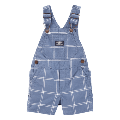 Baby Plaid Shortalls - Blue - OshKosh | Carter's
