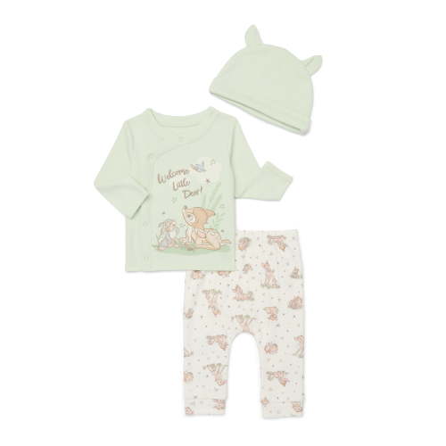 Disney Baby Wishes + Dreams Bambi Baby Boys or Girls Take Me Home Set, 3-Piece, Sizes Preemie-9M