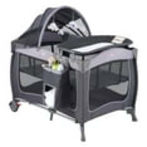 Pamo Babe Unisex Portable Baby Play Yard Include Wheels, Canopy, Changing Table for Newborn(Grey)