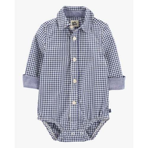 Baby Boy Gingham Print Button-Front Bodysuit - OshKosh B'gosh | Carter's