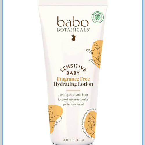 BABO Botanicals Sensitive Baby Fragrance-Free Daily Hydrating Baby Lotion - Shea Butter & Jojoba Oil - for Body & face - for Babies, Kids & Adults with Sensitive Skin - EWG Verified - Vegan