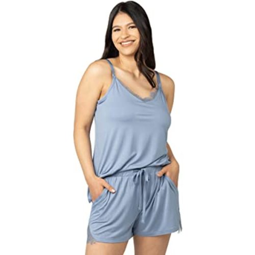 Kindred Bravely Camille Lace Maternity and Nursing Pajamas | Cami & Shorts Maternity Loungewear