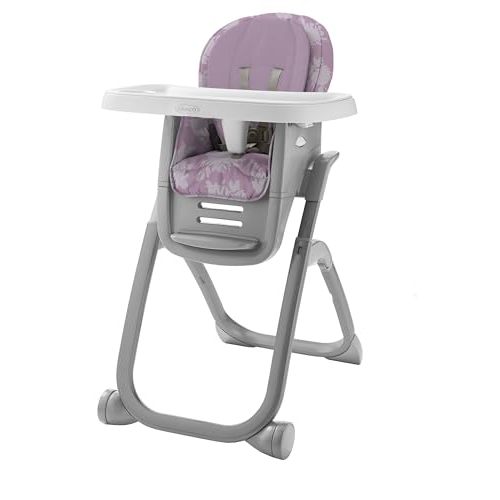 Graco DuoDiner DLX Highchair, 6 Stages of Use – Infant to Baby High Chair, Infant to Toddler Booster Seat, Youth Stool, 5 Adjustable Height Positions, Lilac Mod