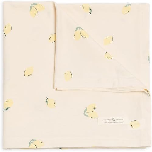 Colored Organics Baby Organic Cotton Swaddle - Infant Receiving Blanket - Lemon