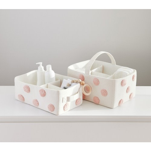 Embroidered Dot Nursery Storage Organizer
