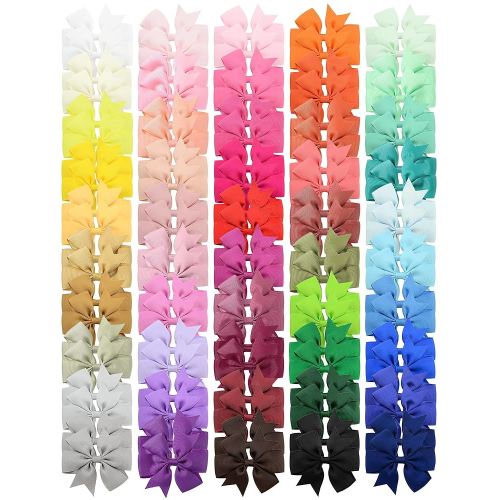 Choicbaby 3 Inch Hair Bows for Girls Grosgrain Ribbon Toddler Hair Accessories with Alligator Clip Bow for Toddler Girls Baby Kids Teens Gift