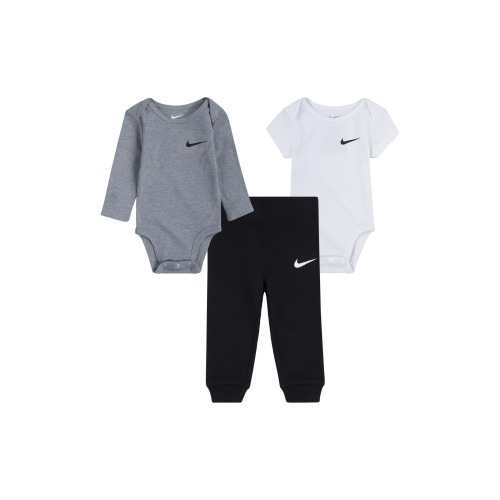 Baby Solid 3-Piece Bodysuits & Joggers Set, Black