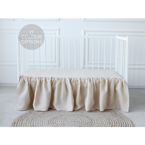 Crib Bed Skirt, Ruffled Crib Skirt, Crib Skirt for Baby Bed, Crib Skirt for Nursery Room Decor