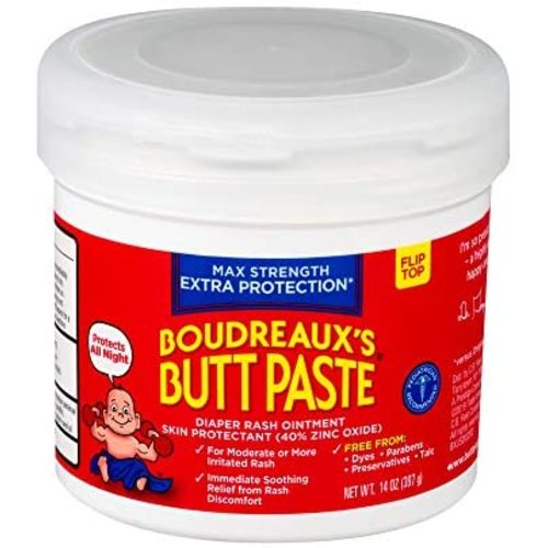 Boudreaux's Butt Paste Maximum Strength Diaper Rash Ointment, 14 oz Jar