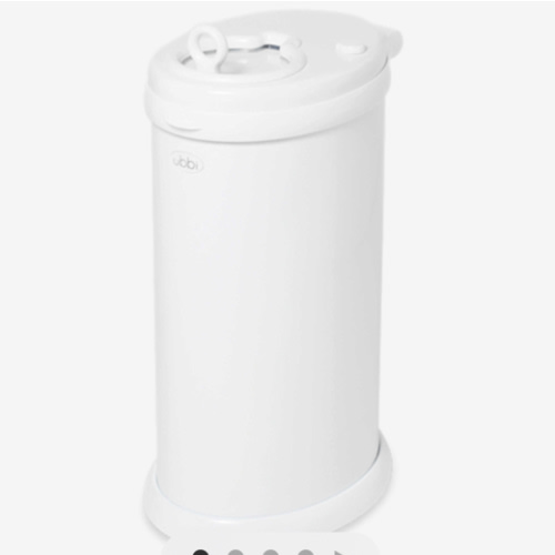 Ubbi Steel Diaper Pail, Odor Locking, No Special Bag Required, Award-Winning, Registry Must-Have, White