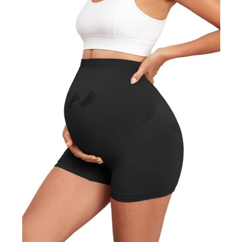 Maternity Shapewear Seamless Underwear Over Bump Pregnancy Shorts High Waist Panties Under Dress Belly Support