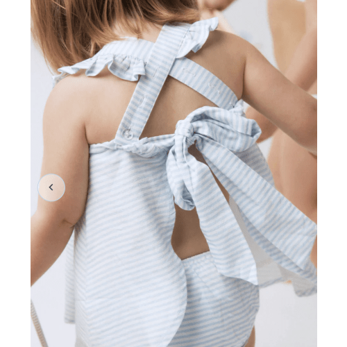 baby powder blue stripe flutter tank bloomer set – minnow