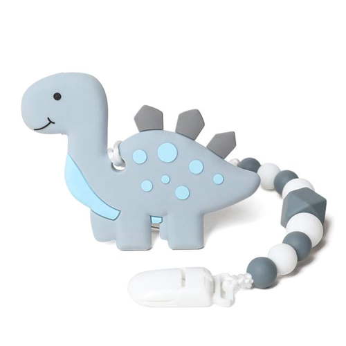 OUSITAID Baby Teething Toys for 3-6 6-12 Months Babies, BPA Free Silicone Teethers for Boys and Girls (Gray)