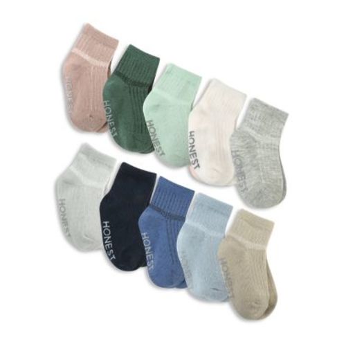 Boys' Low-Cut Socks, Pack of 10 - Baby