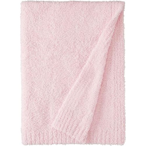 SARANONI Bamboni Luxury Baby Blanket | Plush Blanket for Infant Boys & Girls | Receiving Blanket 30” x 40” | Light Pink