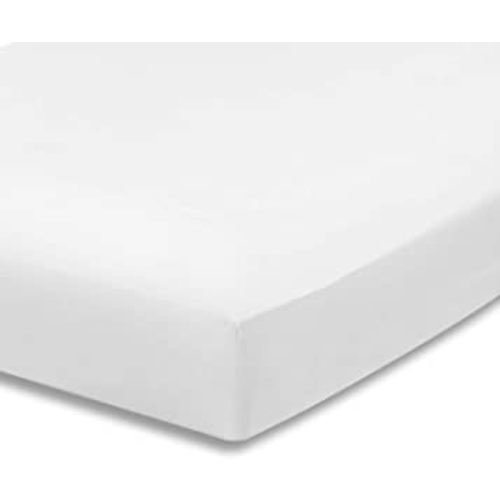 Everyday Kids Fitted Crib Sheet, 100% Soft Breathable Microfiber Baby Sheet, Fits Standard Size Crib Mattress 28in x 52in, White Nursery Sheet
