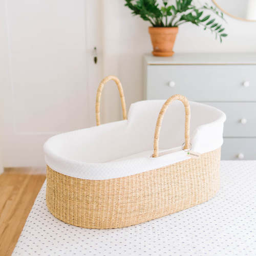 Signature Bilia Bassinet: Vegan (No Leather Handle/ Only Grass) Pre-Order