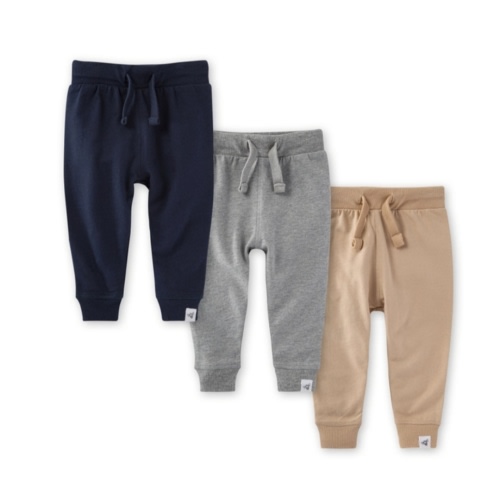 Organic Cotton Baby Jogger Pants - Set of 3
