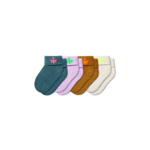 Baby Gripper Socks 4-Pack (6-12 Months) - Bombas