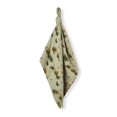 Forest Party Organic Cotton Muslin Swaddle Blanket