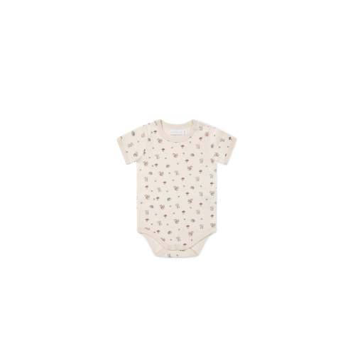 Organic Cotton Hudson Short Sleeve Bodysuit - Woodland Friends