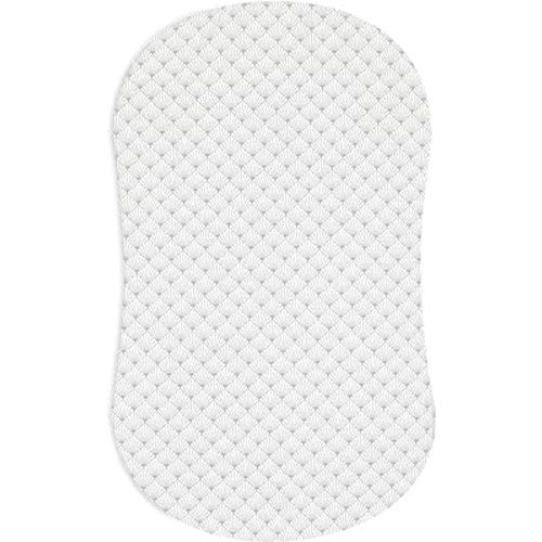 HALO Bassinest Fitted Sheet – Soft Fitted Bassinet Sheet for Baby – 30” x 16” Pre-Shrunk 100% Cotton Crib Sheet – Breathable Bedtime Sheet for Babies, Pebble