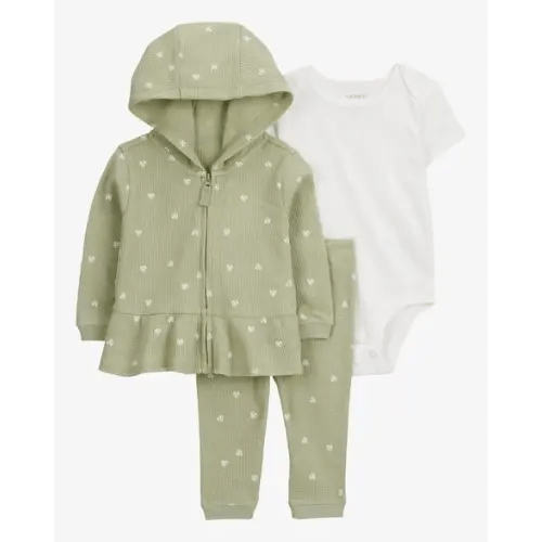 Baby 3-Piece Heart Thermal Little Cardigan Set - Carter's | Carter's