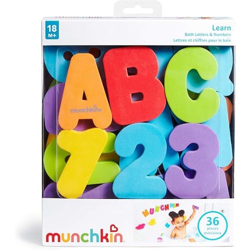 Munchkin® Learn™ Bath Letters and Numbers 36pc Toddler Bath Toy