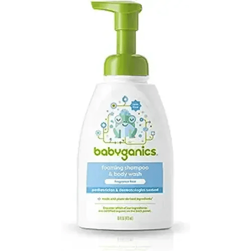 Babyganics Baby Shampoo + Body Wash Pump Bottle, Fragrance Free, Non-Allergenic and Tear-Free, 16 Fl Oz, Packaging May Vary - 16 Fl Oz (Pack of 1)