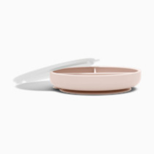 Lalo Suction Plate + Lid - Grapefruit