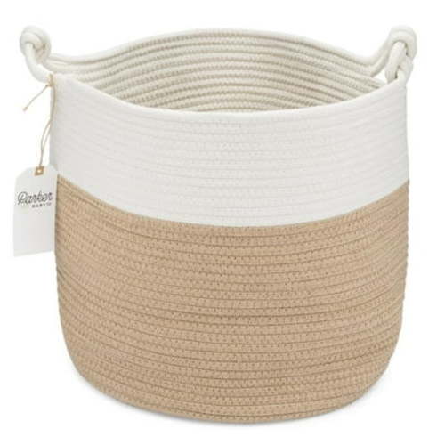Parker Baby Laundry Baskets, Brown and White