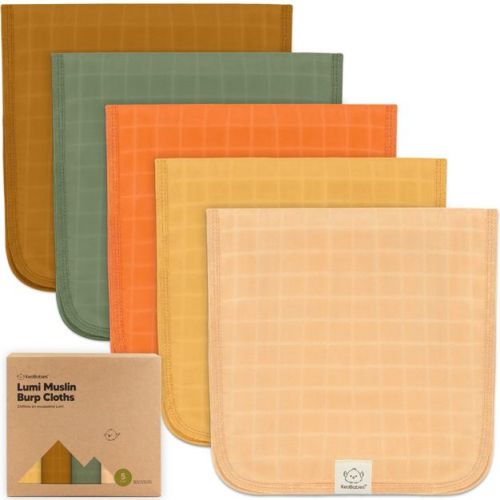 5pk Lumi Muslin Burp Cloths for Baby Boys, Girls, Organic Baby Burp Cloths, Burping Cloths for Babies