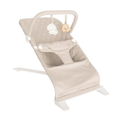 Baby Delight Alpine Deluxe Portable Bouncer, Infant, 0-6 Months, 100% GOTS Certified Cotton Fabrics, Organic Oat