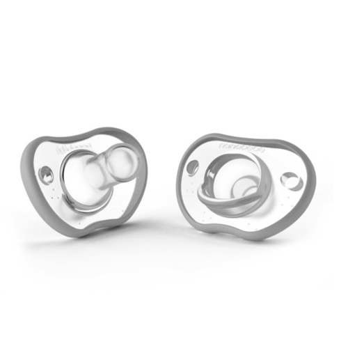 Nanobebe Flexy Newborn Pacifier, 0-3m | Gray | 2-Pack