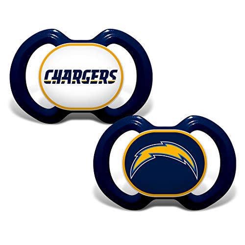BabyFanatic Pacifier 2-Pack - NFL Los Angeles Chargers - Officially Licensed League Gear