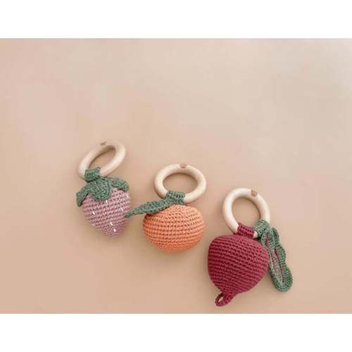 Cotton Crochet Rattle, Orange - The Blueberry Hill | Maisonette