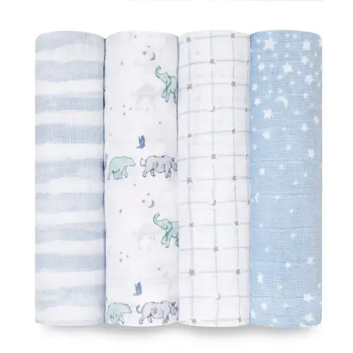 Rising Star Cotton Muslin Swaddles 4pk | aden + anais