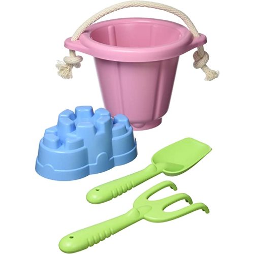 Green Toys Sand Play Set, Pink CB - 4 Piece Pretend Play, Motor Skills, Kids Outdoor Toys. No BPA, phthalates, PVC. Dishwasher Safe, Recycled Plastic, Made in USA.