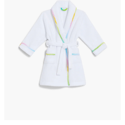 The Baby Hotel Robe - White/Rainbow - Hill House Home