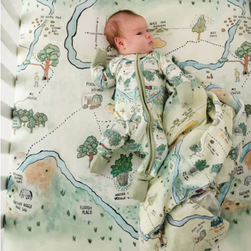 Hundred Acre Woods Bamboo Crib Sheet
