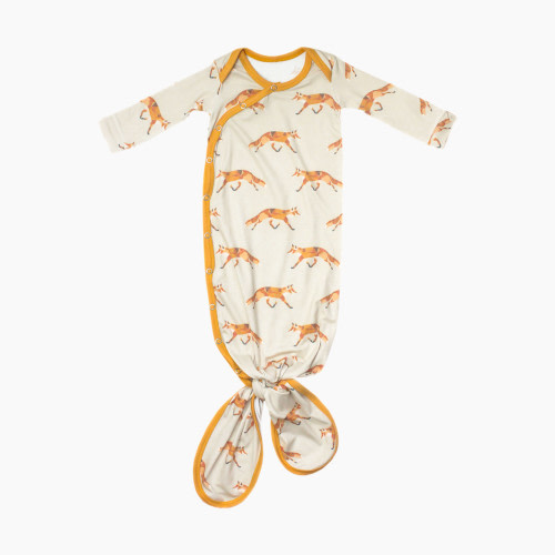 Copper Pearl Printed Knotted Gown - Swift, 0-4 M