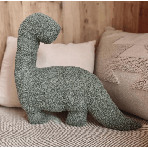 Dinosaur Pillow, Sage Green, Diplodocus