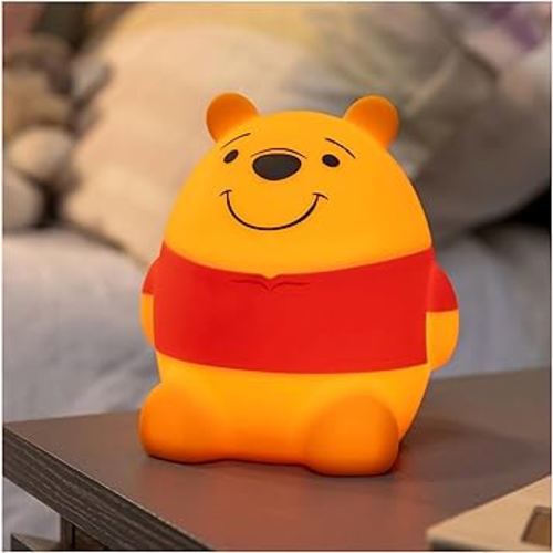 Disney Winnie The Pooh Squish Light, Night Light for Kids, USB Lamp, Battery Operated, Dimmable, Ideal for Bedroom, Playroom, Living Room, and More, 83189