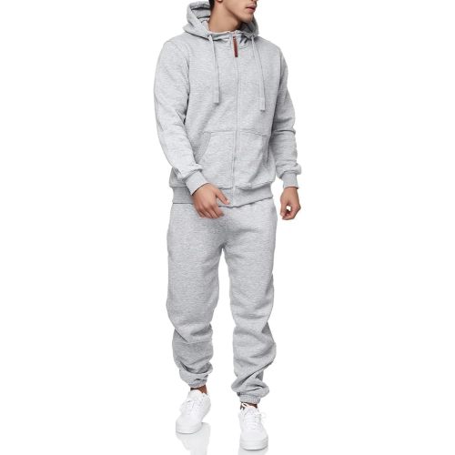 Sweatsuits for Men 2 Piece Men's Jogging Tracksuit Set Hoodie Casual Athletic Long Sleeve Zipper Suit Set