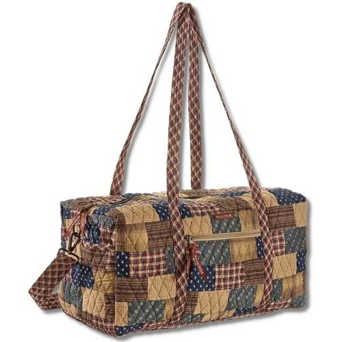 Bella Taylor Duffle, Quilted Travel Bag, Primitive Patch